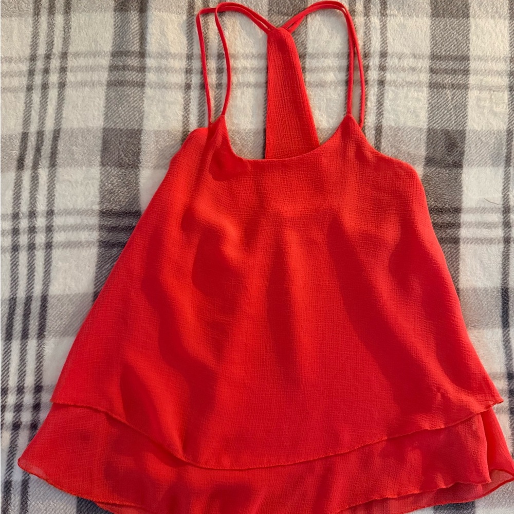 Vivace Red Layered Tank Top S